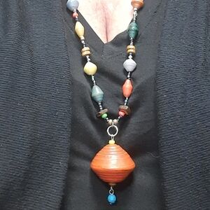 Handmade Paperbead Necklace